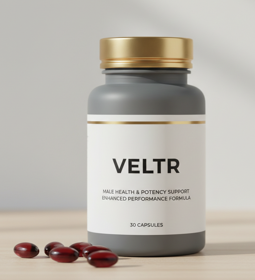 VELTR - prémiový doplněk stravy pro muže v jantarovém skleněném flakónu